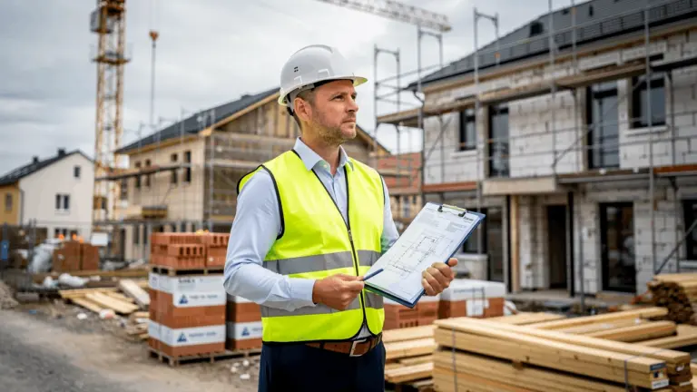 Bausachverständiger auf einer Baustelle in Dresden